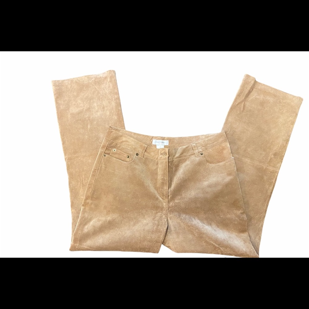 Isaac Mizrahi for Target Size 12 Tan Suede Pants